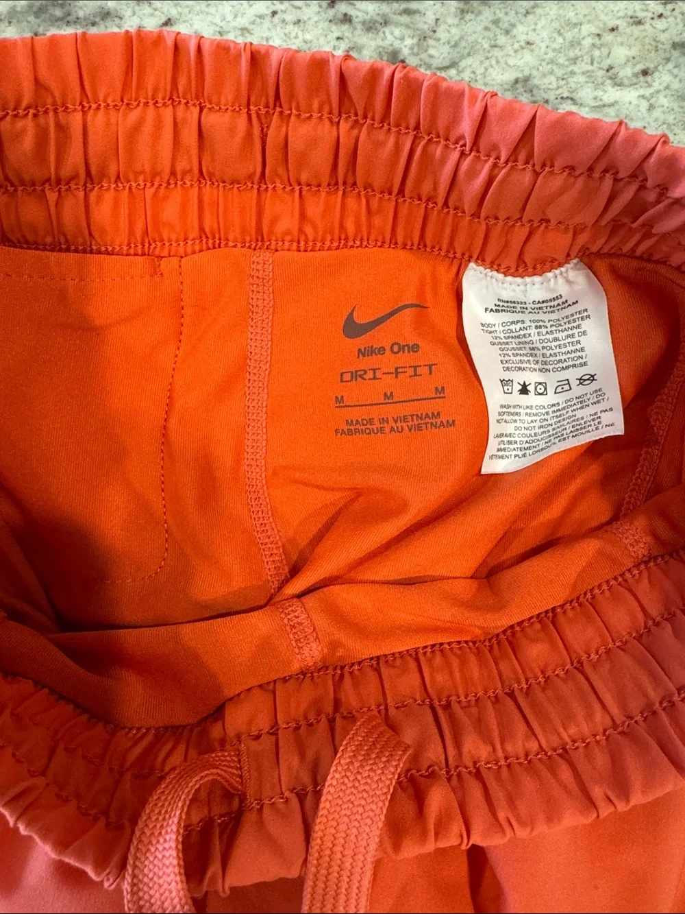 Nike Women's Coral-Red Athletic Shorts